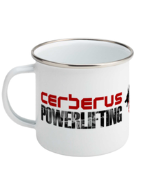 Powerlifting Enamel Mug